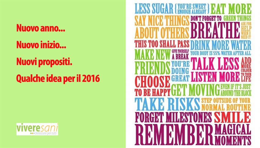 I propositi per il nuovo anno I propositi per il nuovo anno